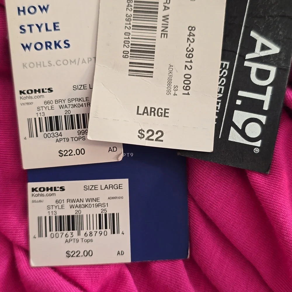 APT. 9 & A.N.A BRANDS WOMEN'S LONG SLEEVES T-SHIRT BUNDLE OF 4_14